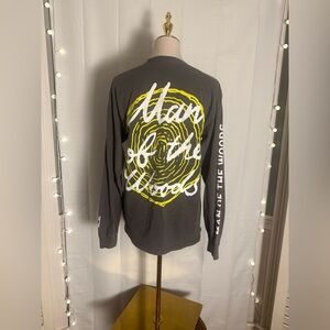 Justin Timberlake Man of the Woods Long Sleeve Shirt Gray Yellow M